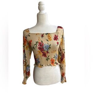 NWT Ambiance Nadine West Floral Top Long Sleeve  Size M